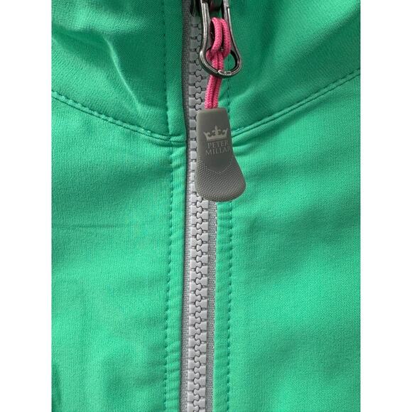 Peter Millar Wind Men's Green Zip-up Long‎ Sleeve Golf Athletic Jacket Size XL - Picture 4 of 7